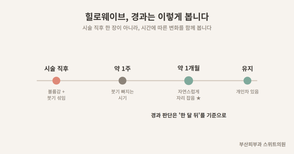 힐로웨이브 시술 후 경과 타임라인