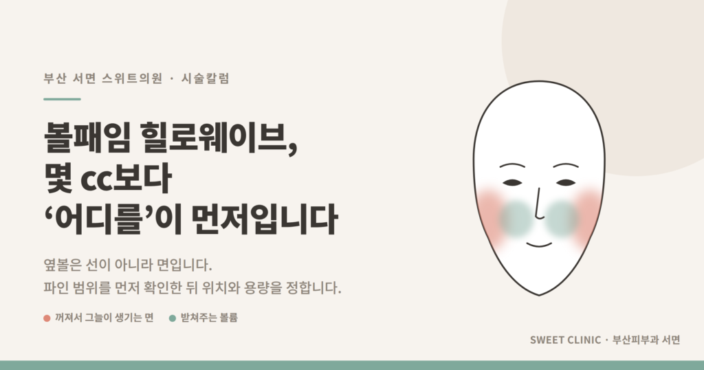 볼패임 힐로웨이브 몇 cc보다 어디를 채울지가 먼저 - 부산 서면 스위트의원