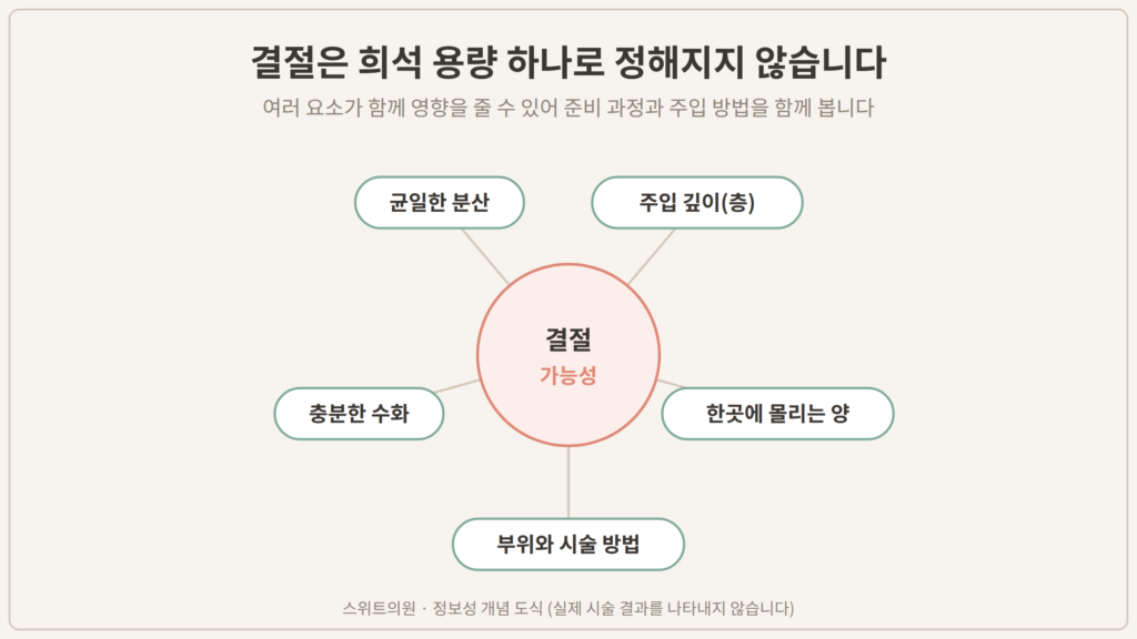 쥬베룩볼륨 결절에 영향을 주는 요소 개념도